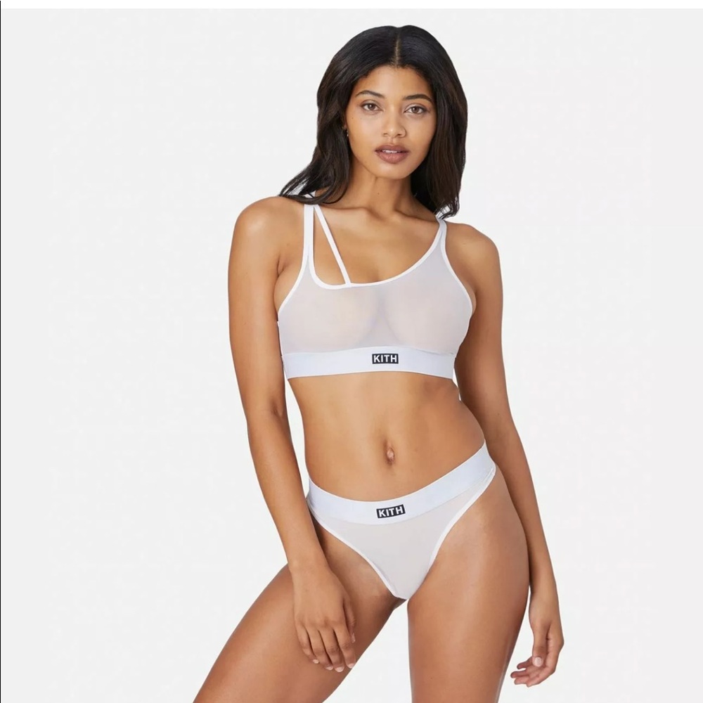 KITH WOMEN FOR CALVIN KLEIN MESH ASYM STRAPPY Bra
